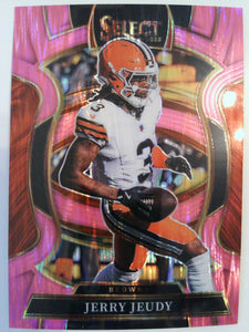 2025 Panini Select Football Pink Prizm Shock Jerry Jeudy #56