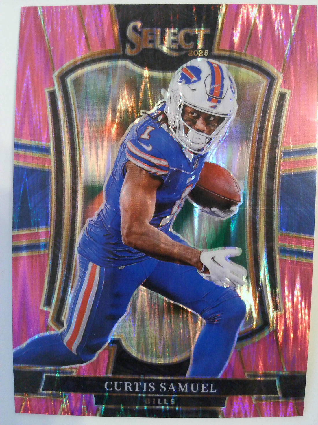 2025 Panini Select Football Pink Prizm Shock Curtis Samuel #184