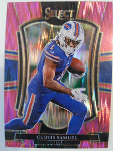 2025 Panini Select Football Pink Prizm Shock Curtis Samuel #184