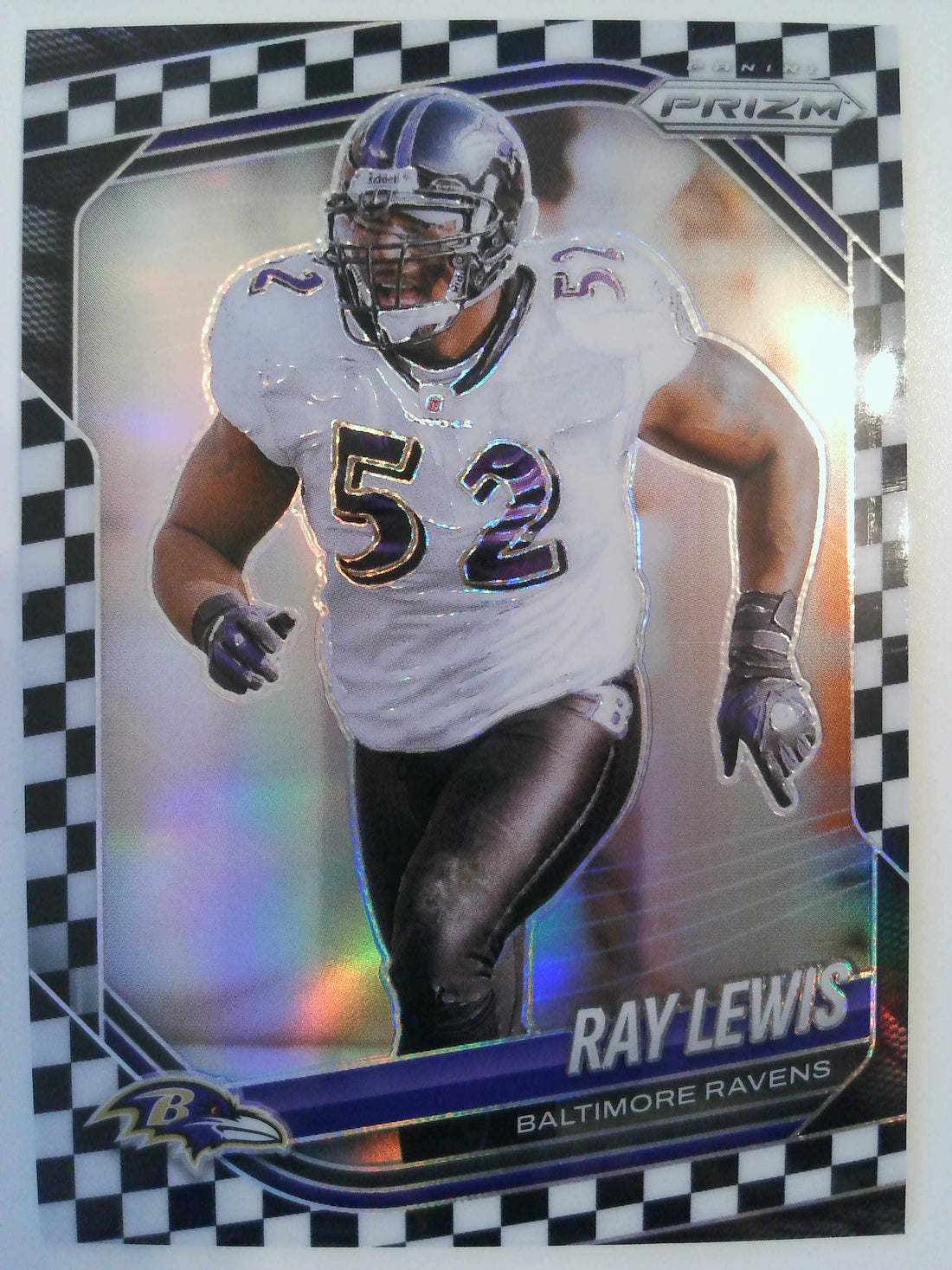 2025 Panini Prizm Football Black and White Checker Ray Lewis #42