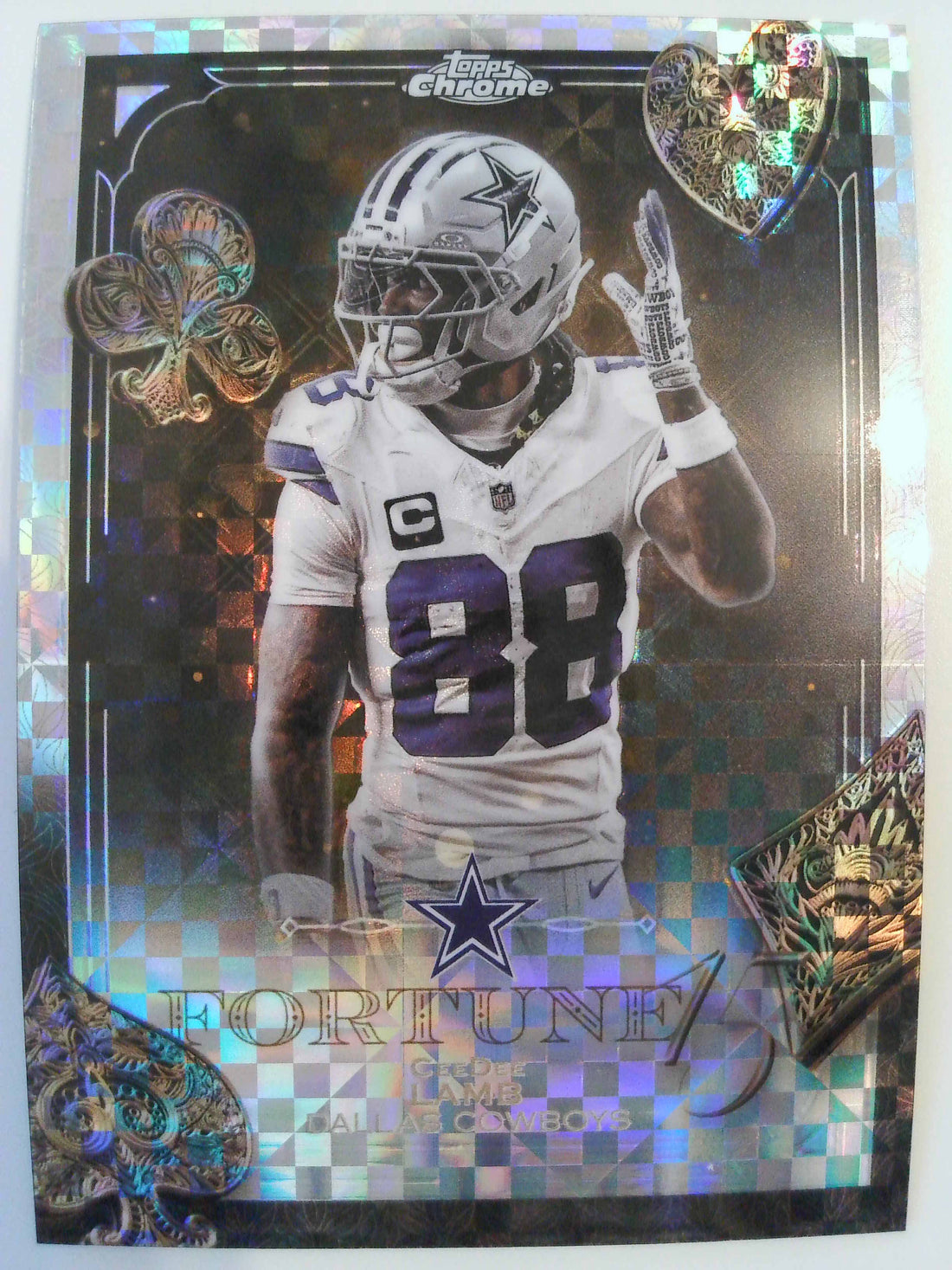 2025 Topps Chrome Football Fortune 15-Fractor CeeDee Lamb #F15-9