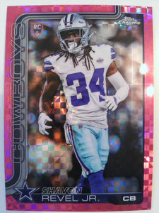 2025 Topps Chrome Football Hot Pink X-Fractor Shavon Revel Jr. #301 Rookie