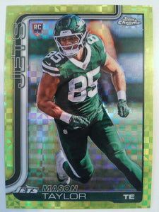2025 Topps Chrome Football Lime Green X-Fractor Mason Taylor #400 Rookie