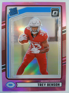 2024 Donruss Football Optic Rated Rookies Preview Pink Trey Benson #326 Rookie
