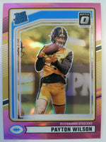 2024 Donruss Football Optic Rated Rookies Preview Pink Payton Wilson #342 Rookie