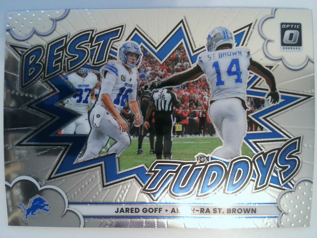 2025 Donruss Optic Football Best Tuddys Jared Goff/Amon-Ra St. Brown #9