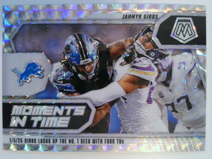 2025 Panini Mosaic Football Moments In Time Mosaic Jahmyr Gibbs #14