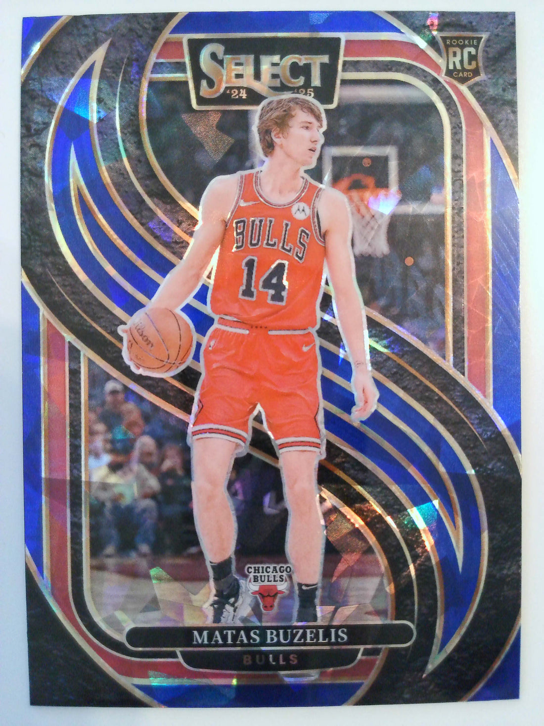 2024-25 Panini Select Blue Cracked Ice Prizm Matas Buzelis #166 Rookie