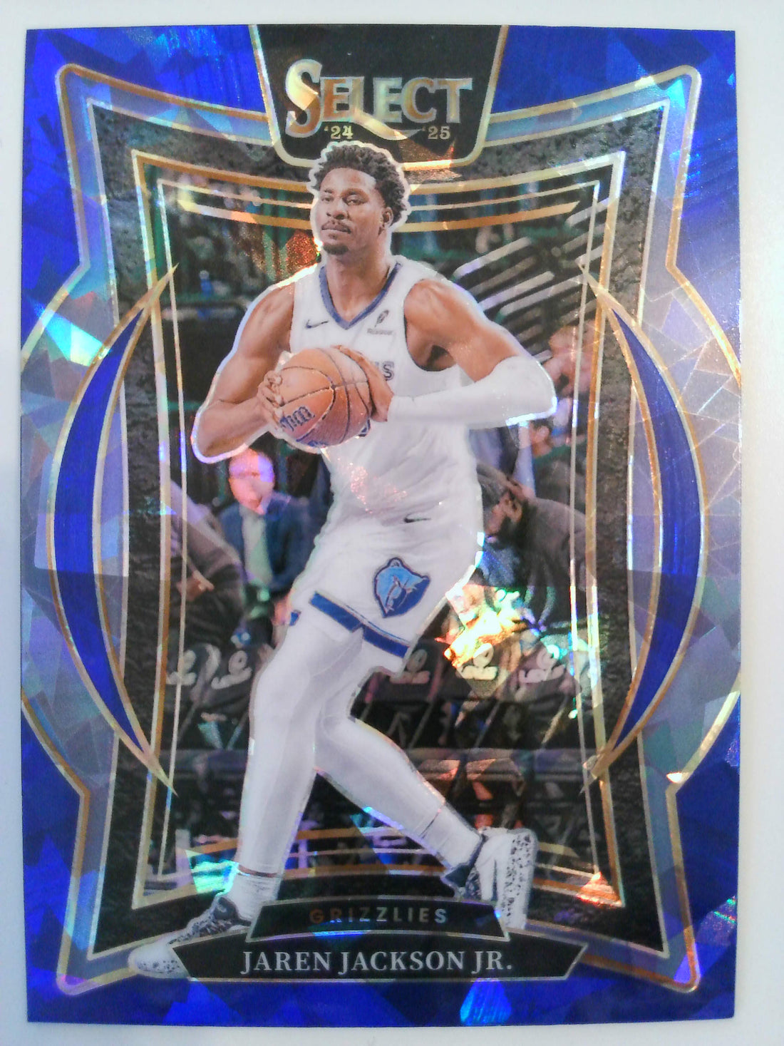 2024-25 Panini Select Basketball Blue Cracked Ice Prizm Jaren Jackson Jr. #48