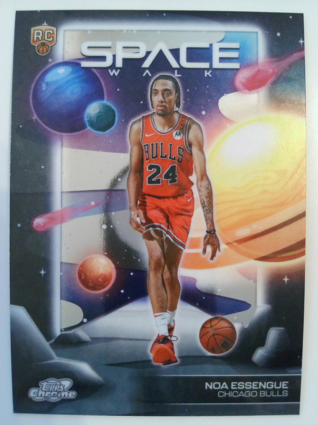 2025-26 Topps Chrome Cosmic Basketball Space Walk Noa Essengue #SW-15