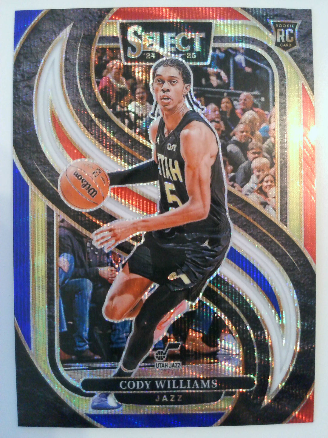 2024-25 Panini Select Basketball Tri-Color Prizm Cody Williams #172 Rookie