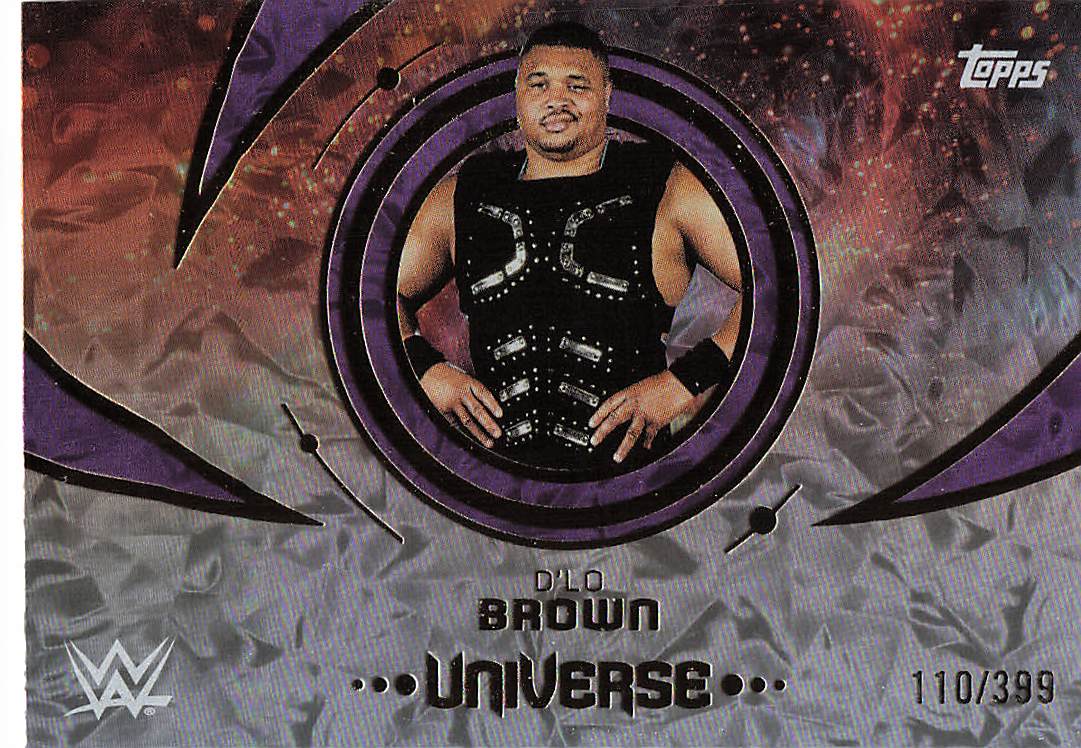 2025 Topps Universe WWE Wrestling Purple Glass D'Lo Brown #190