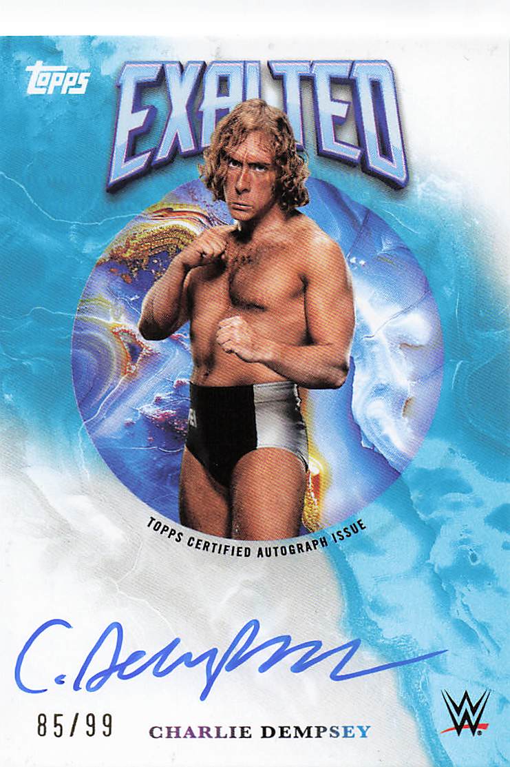 2025 Topps Exalted WWE Exalted Autographs Aqua 85/99 Charlie Dempsey #EXA-CHA
