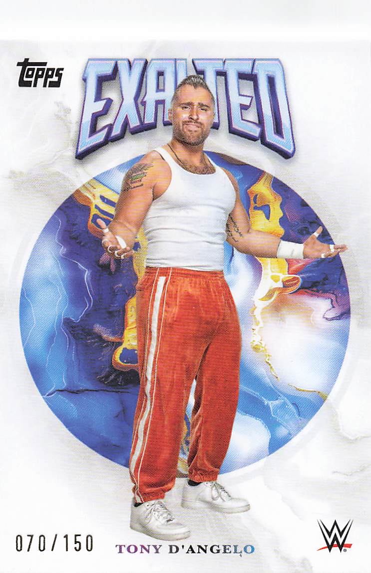2025 Topps Exalted WWE Wrestling White 070/150 Tony D'Angelo #58