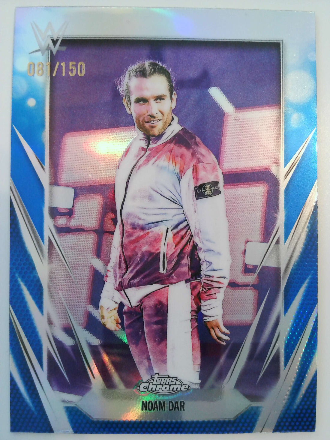 2026 Topps Chrome WWE Wrestling Blue Refractor 081/150  Noam Dar #130