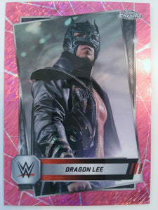 2025 Topps Chrome WWE Wrestling Pink Shimmer Refractor Dragon Lee #23