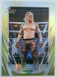2026 Topps Chrome WWE Wrestling Yellow Refractor 095/275 Dexter Lumis #171
