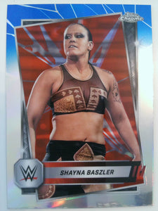 2025 Topps Chrome WWE Wrestling Red & Blue Refractor Shayna Baszler #89