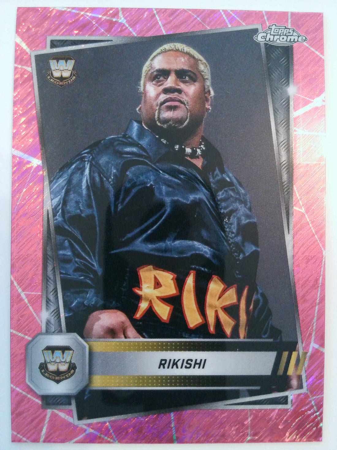 2025 Topps Chrome WWE Wrestling Pink Shimmer Refractor Rikishi #11