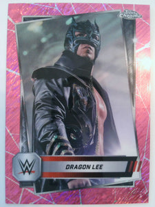 2025 Topps Chrome WWE Wrestling Pink Shimmer Refractor Dragon Lee #23