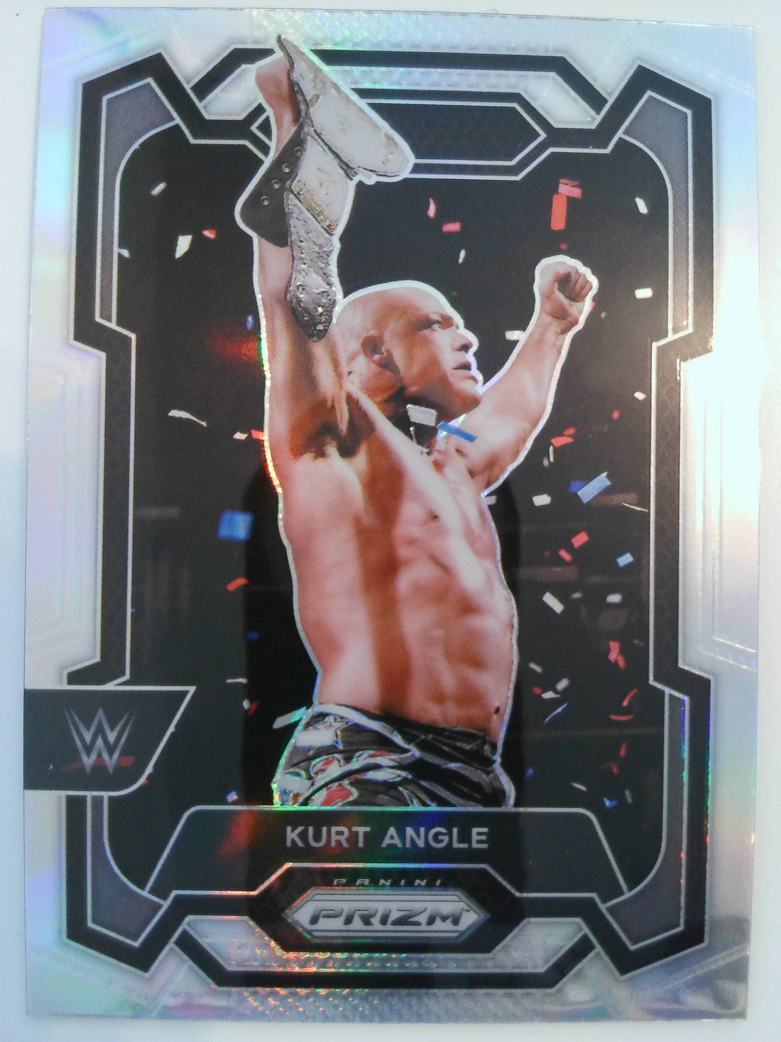 2024 Panini Prizm WWE Wrestling Silver Prizms Kurt Angle #157