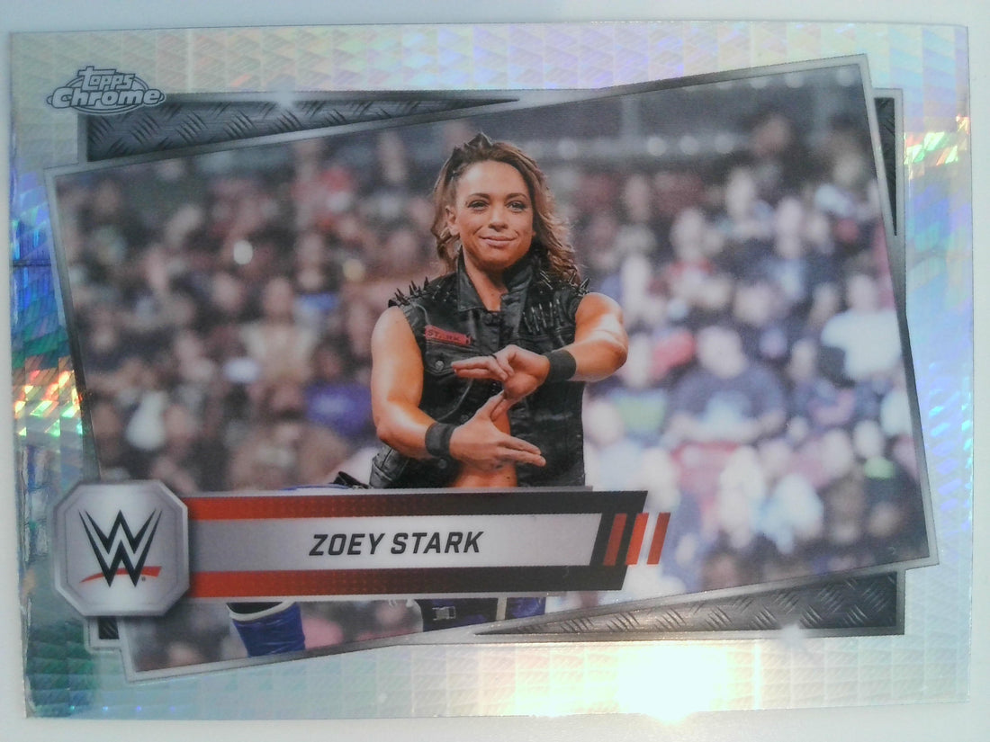 2025 Topps Chrome WWE Wrestling Prism Refractor Zoey Stark #174
