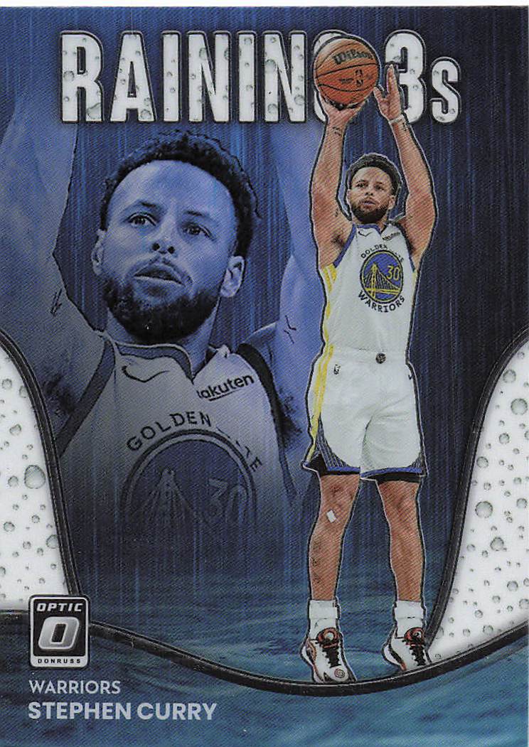 2022-23 Donruss Optic Basketball Raining 3s Stephen Curry #1
