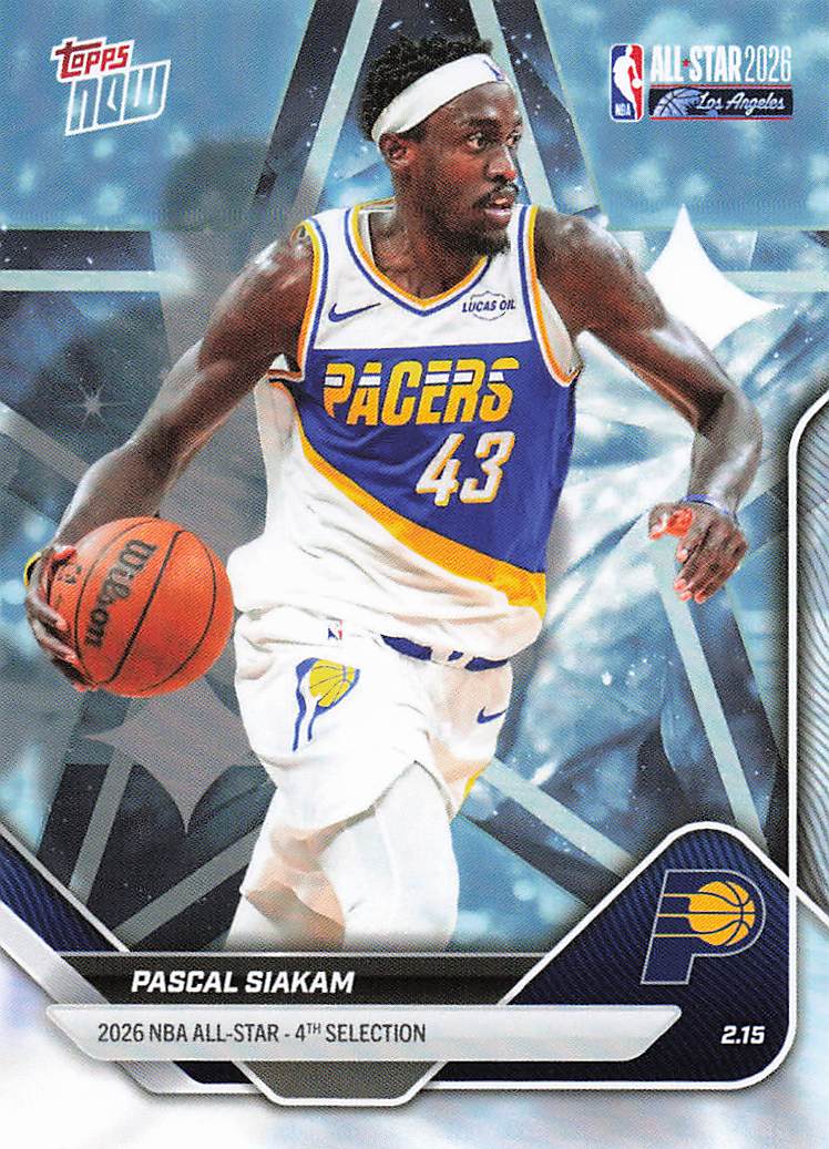 2025-26 Topps Now All-Star Game Basketball Pascal Siakam #AS23