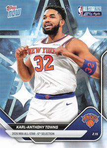 2025-26 Topps Now All-Star Game Basketball Karl-Anthony Towns #AS14