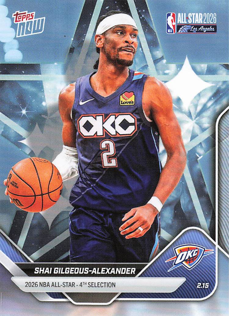 2025-26 Topps Now All-Star Game Basketball Shai Gilgeous-Alexander #AS11
