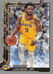 2025-26 Topps Holiday Basketball Glitter Holiday Bronny James Jr. #H121