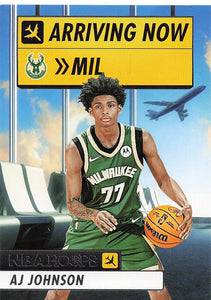 2024-25 Hoops Basketball Arriving Now AJ Johnson #19
