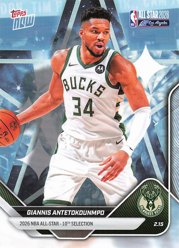 2025-26 Topps Now All-Star Game Basketball Giannis Antetokounmpo #AS2