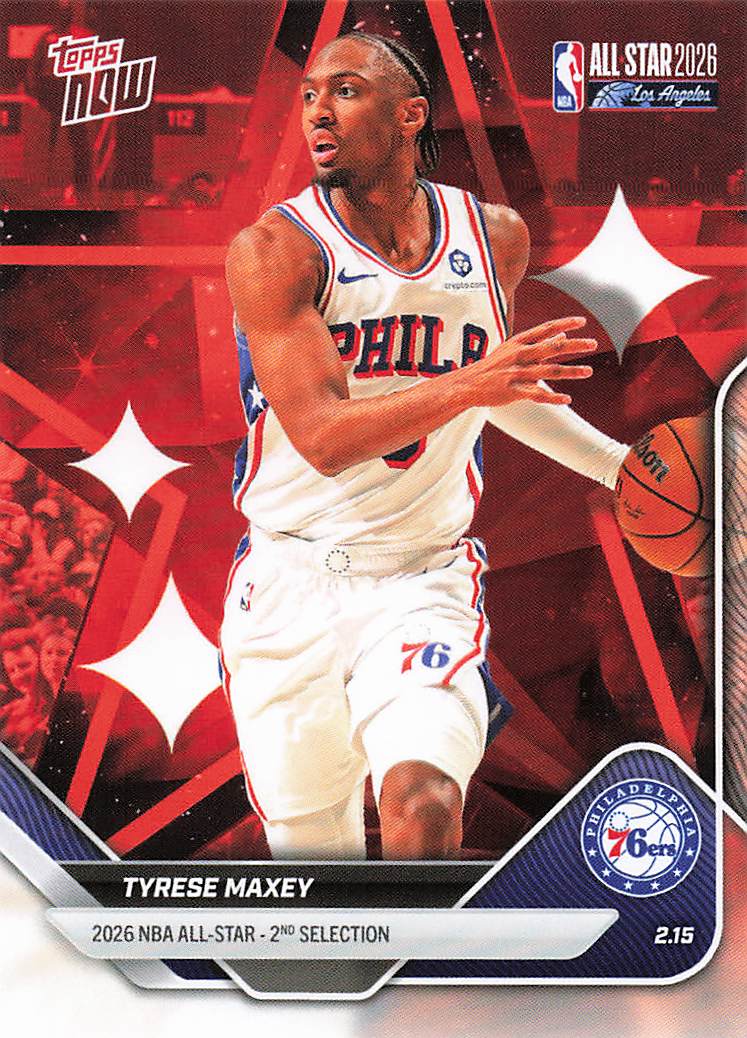 2025-26 Topps Now All-Star Game Basketball Tyrese Maxey #AS6