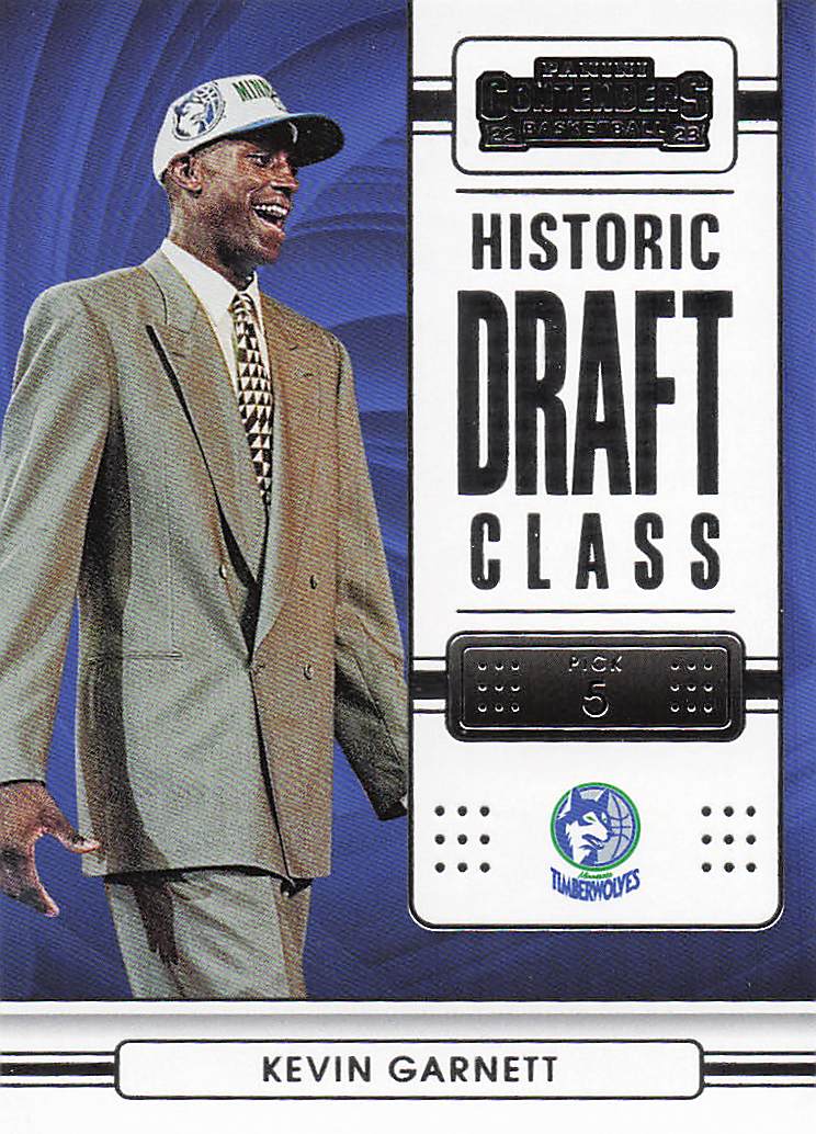 2022-23 Panini Contenders Historic Draft Class Contenders Kevin Garnett #8