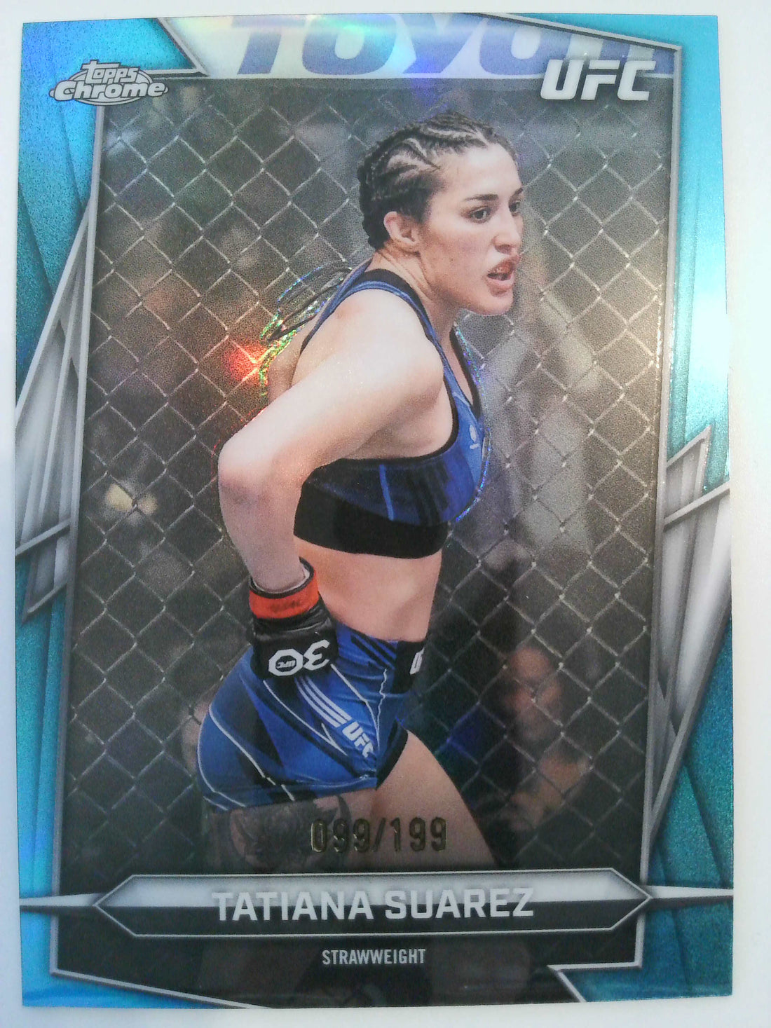 2026 Topps Chrome UFC Mma Aqua Refractor 099/199 Tatiana Suarez #92