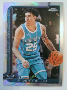 2025-26 Topps Chrome Basketball Refractor KJ Simpson Jr. #45