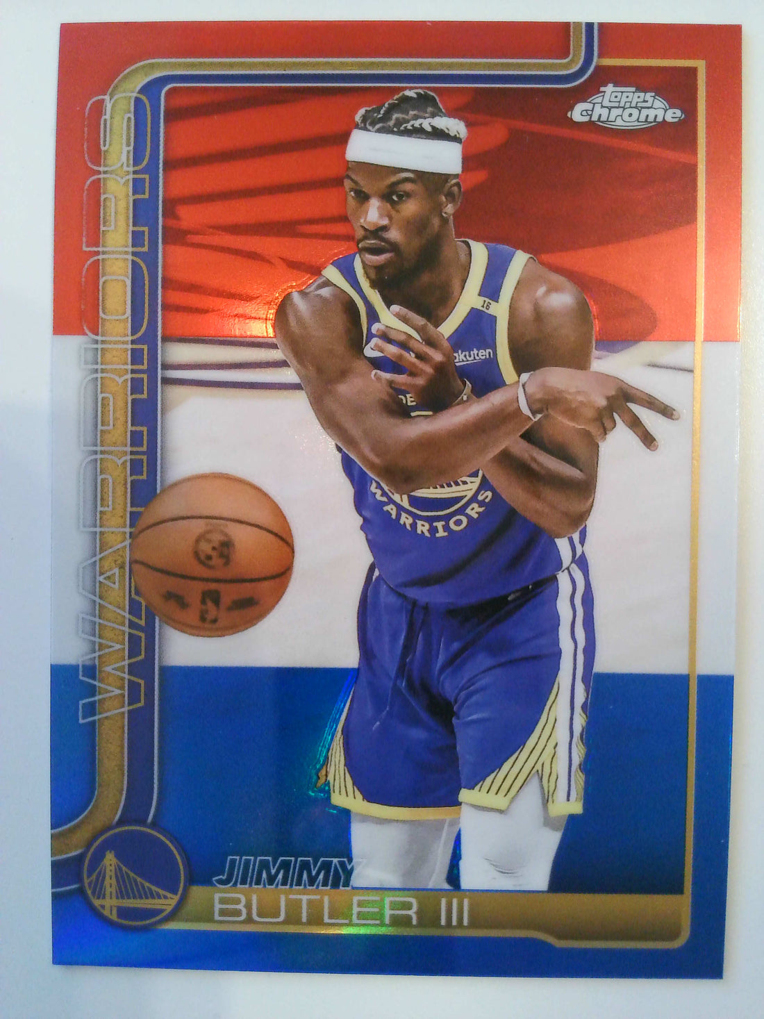 2025-26 Topps Chrome Red White and Blue Refractor Jimmy Butler III #209
