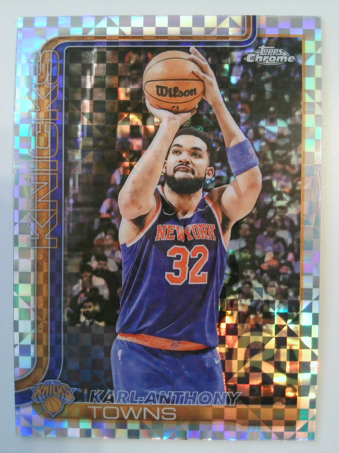2025-26 Topps Chrome Basketball X-Fractor Karl-Anthony Towns #179