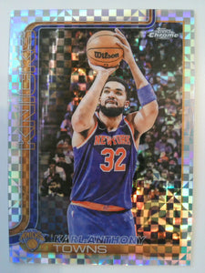 2025-26 Topps Chrome Basketball X-Fractor Karl-Anthony Towns #179