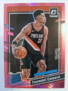 2023-24 Donruss Optic Basketball Hyper Pink Toumani Camara #204 Rookie