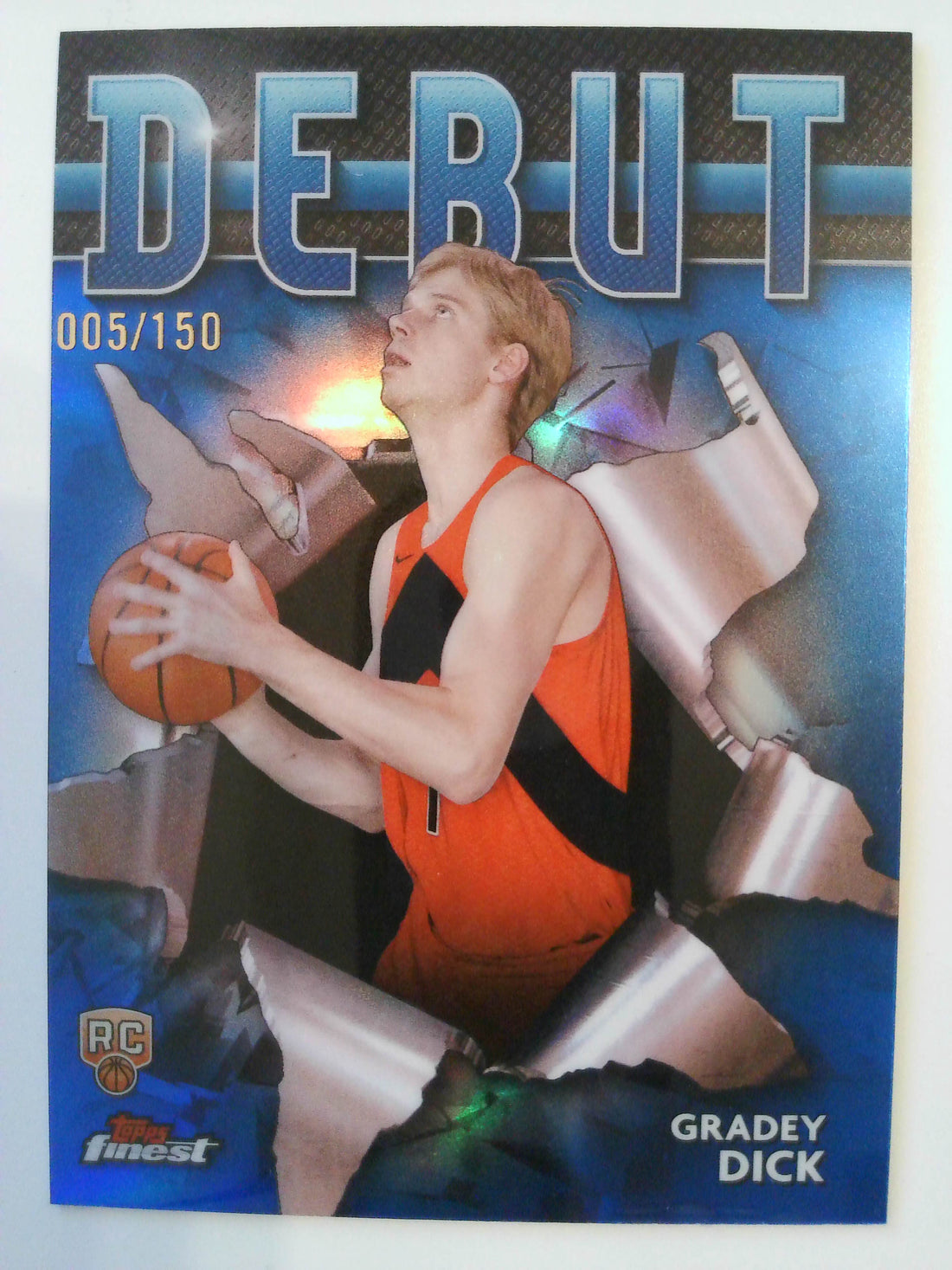 2023-24 Finest Basketball Debut Blue Refractors 005/150 Gradey Dick #D-10