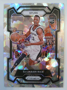 2023-24 Panini Prizm Basketball Prizms Ice Sir'Jabari Rice #299 Rookie