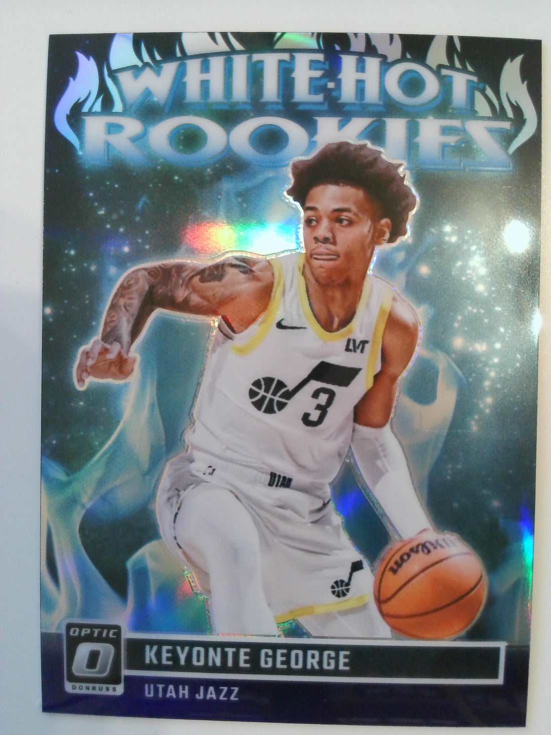 2023-24 Donruss Optic Basketball White Hot Rookies Holo Keyonte George #12