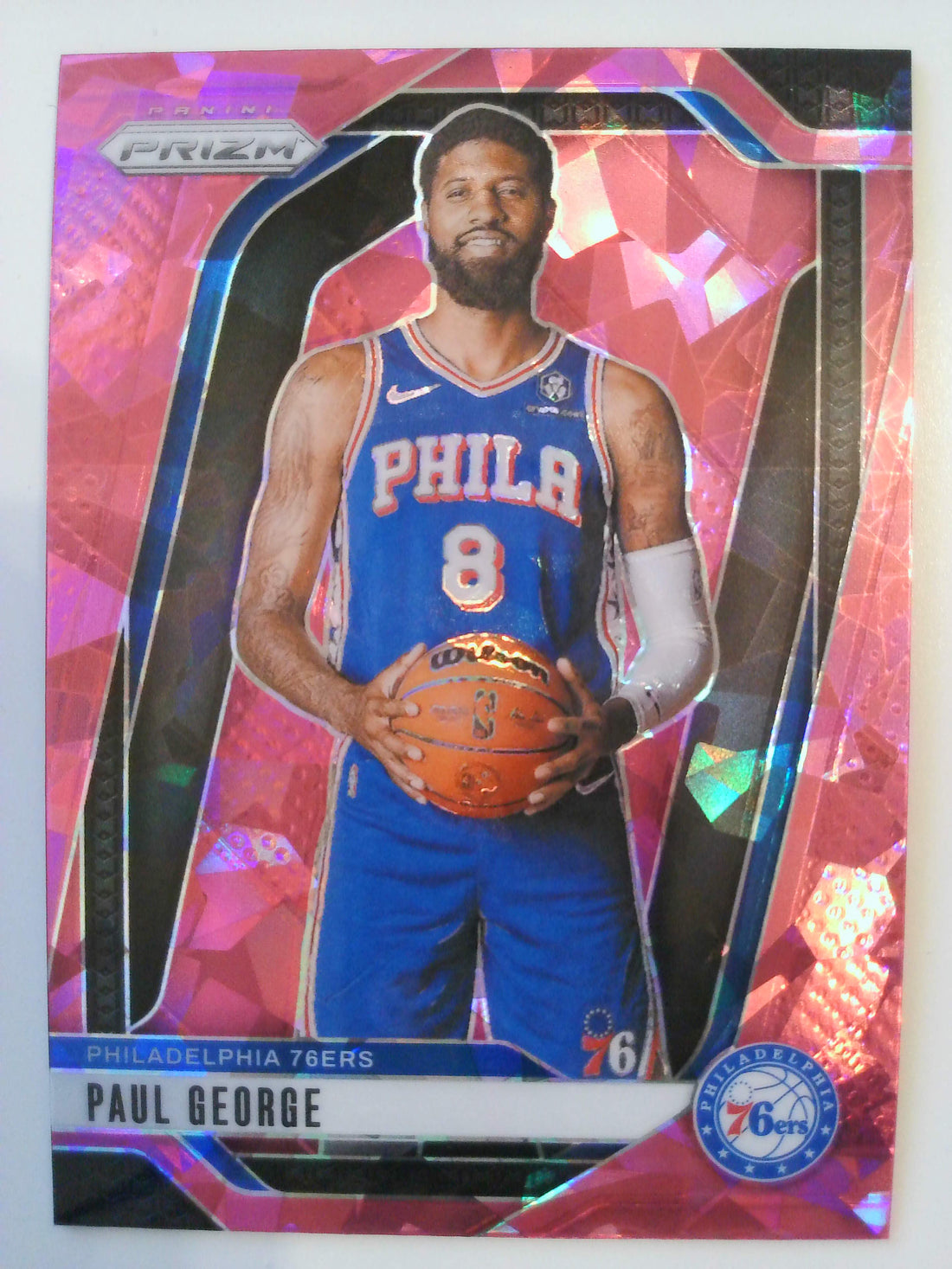 2024-25 Panini Prizm Basketball Prizms Pink Ice Paul George #50