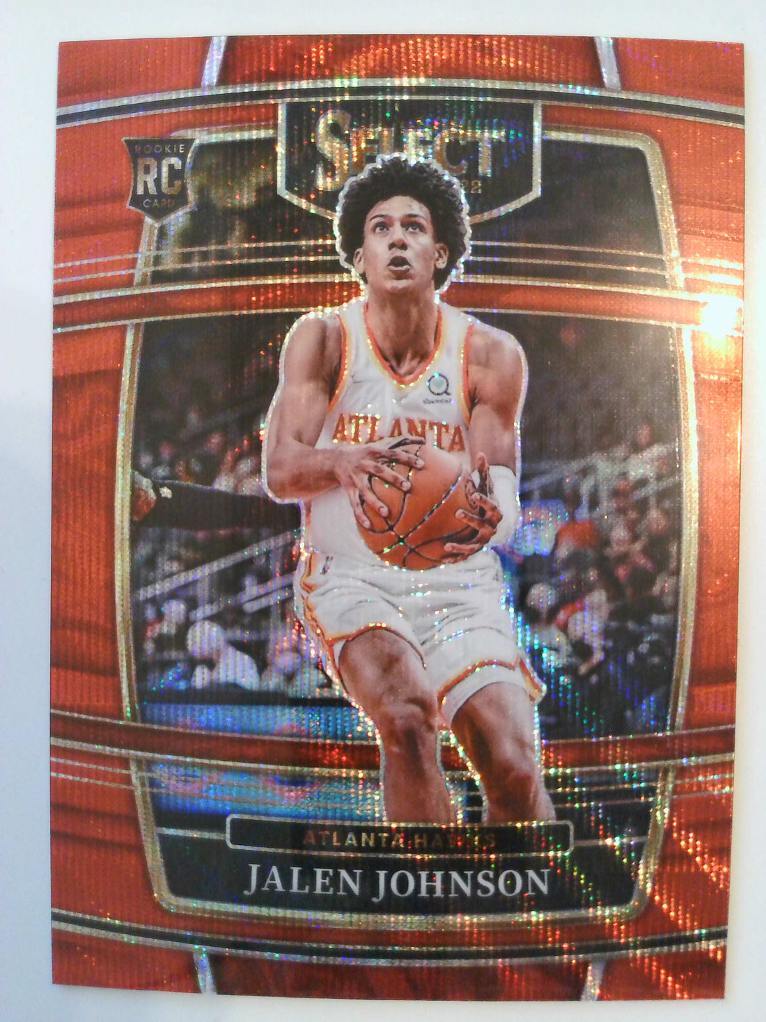 2021-22 Panini Select Basketball Red Wave Prizms Jalen Johnson #17 Rookie