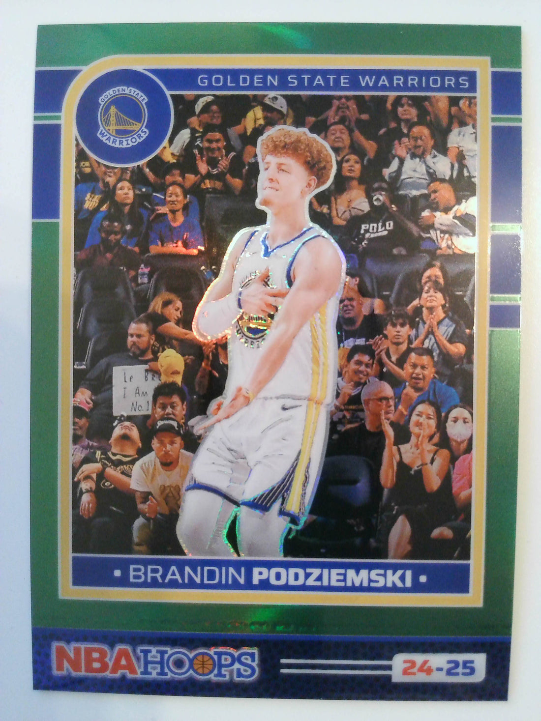 2024-25 Hoops Basketball Premium Prizms Green Brandin Podziemski #70