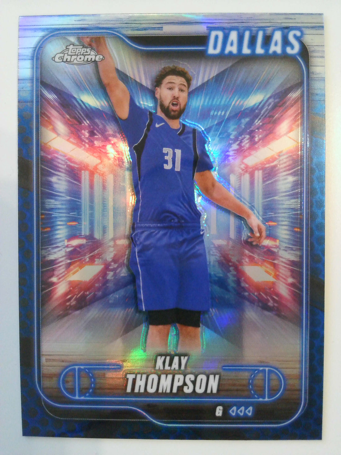 2024-25 Topps Chrome Basketball Blue Basketball Refractor Klay Thompson #178