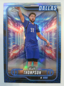 2024-25 Topps Chrome Basketball Blue Basketball Refractor Klay Thompson #178
