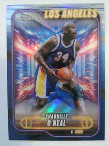 2024-25 Topps Chrome Basketball Blue Basketball Refractor Shaquille O'Neal #171